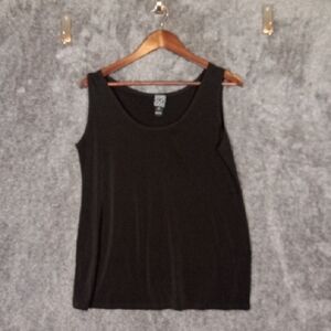 CLARA SUNWOO Black Slinky Sleeveless Black Womens Top Size Medium
